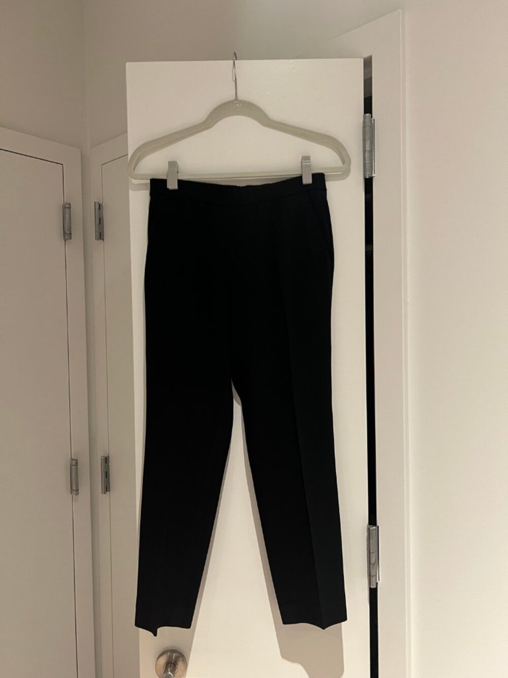 Theory Black Straight-Leg Trousers